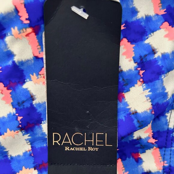 RACHEL by Rachel Roy Swimwear Side Tie Bikini Bottoms Blue/Pink/White Size L - Picture 8 of 8